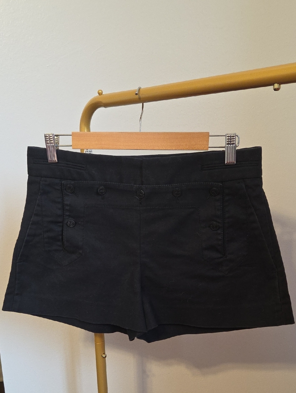 Navy Women's Button-Detail Cotton Shorts